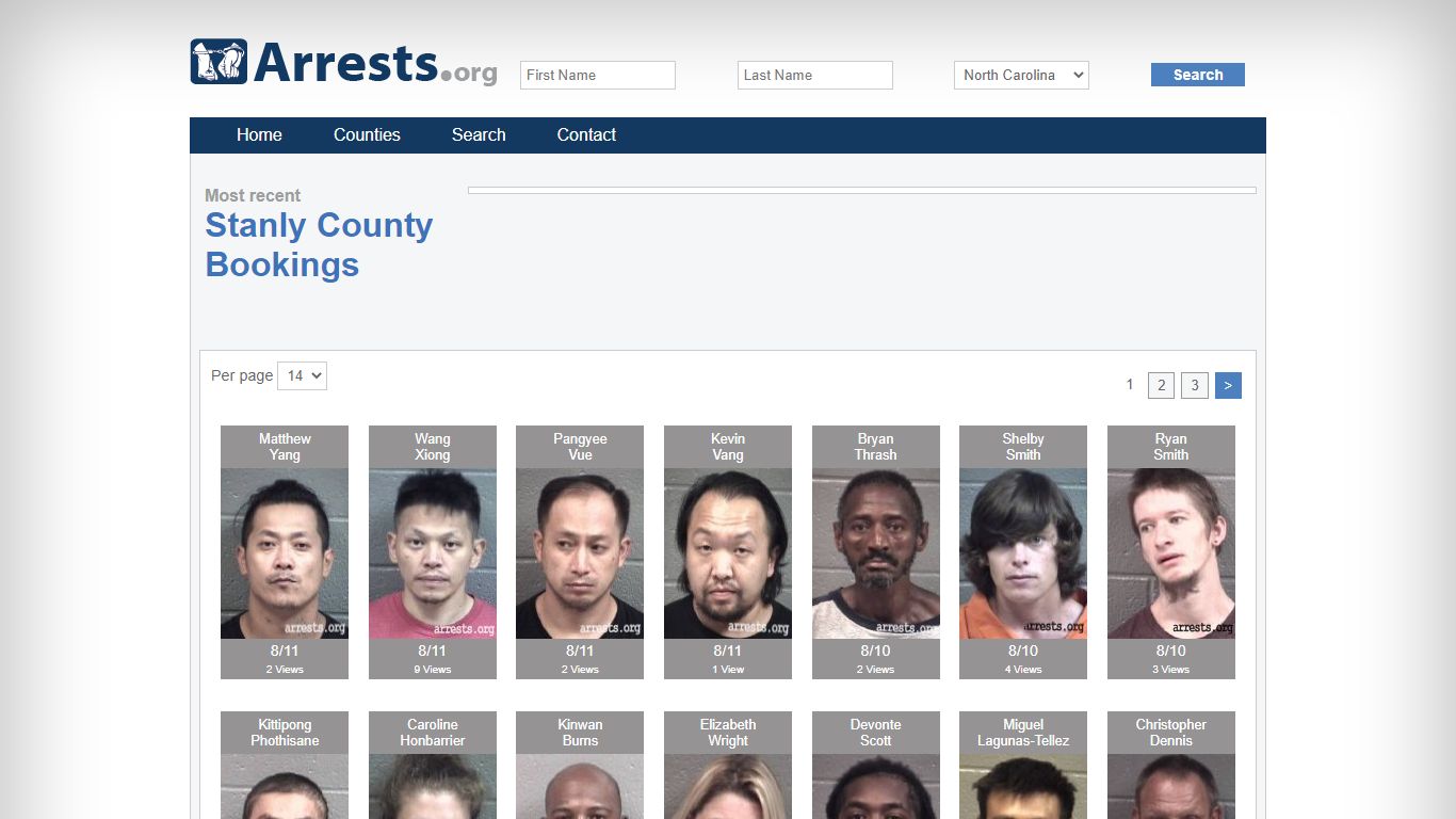 Stanly County Arrests and Inmate Search