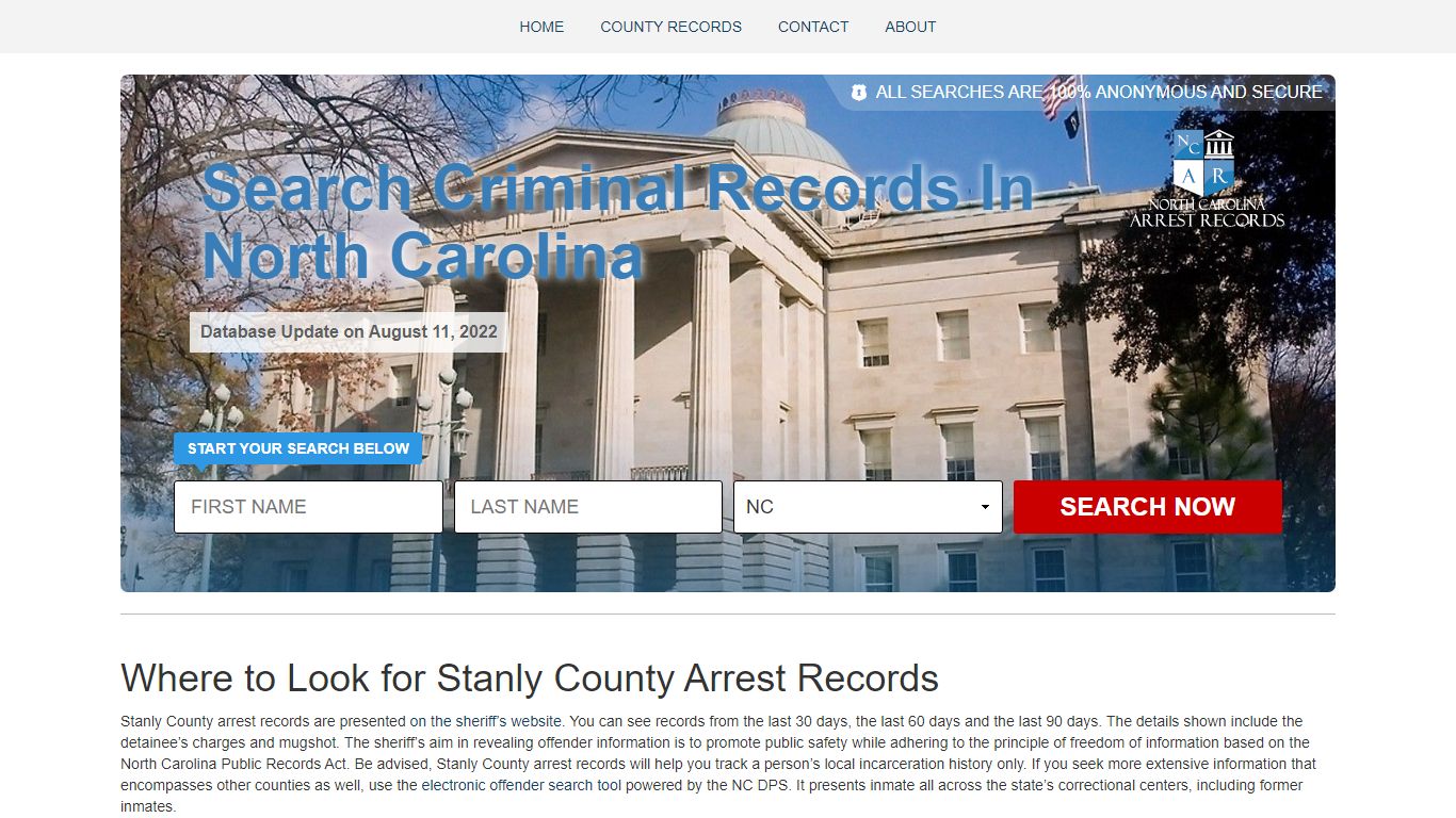Stanly County Arrest Records - North Carolina Arrest ...