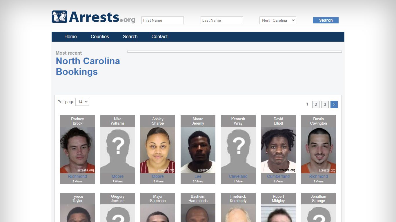 North Carolina Arrests and Inmate Search